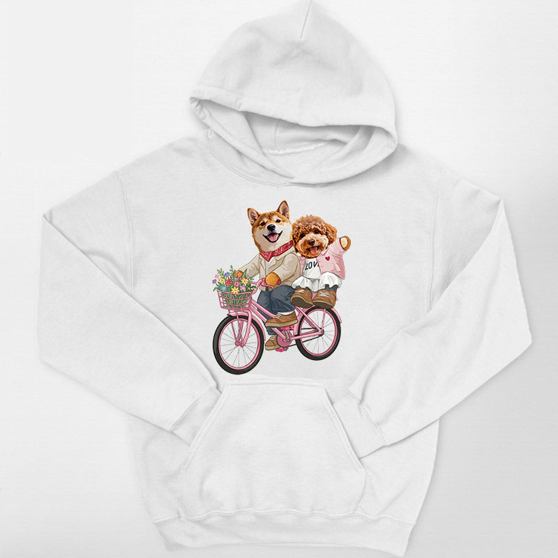 カスタムフワモコ部  パーカー  デート  2頭デザイン26123-2