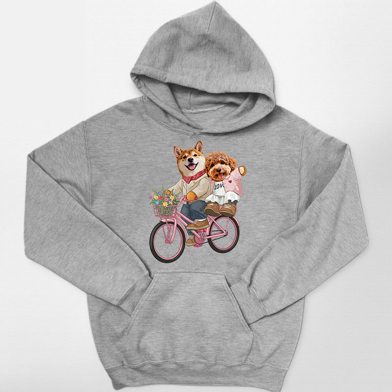 カスタムフワモコ部  パーカー  デート  2頭デザイン26123-2