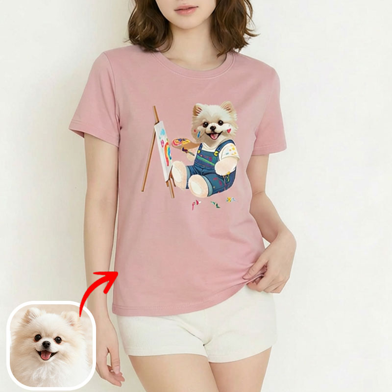 カスタムフワモコ部  プレミアムTシャツ  アトリエ日和   1頭デザイン 260316-3