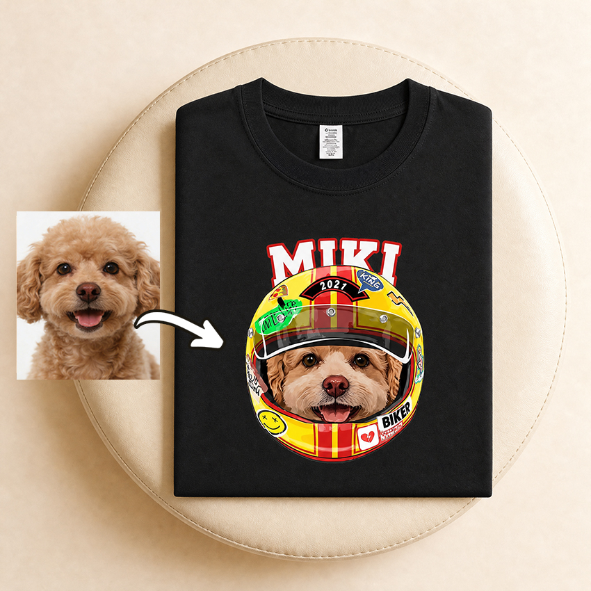 カスタムフワモコ部  レーサー プレミアムTシャツ  1頭デザイン 260520-2