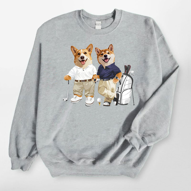 カスタムフワモコ部 　トレーナー   ゴルフ紳士    3頭デザイン251223-4