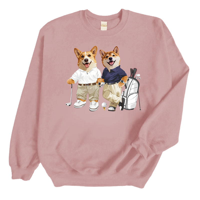 カスタムフワモコ部 　トレーナー   ゴルフ紳士    3頭デザイン251223-4