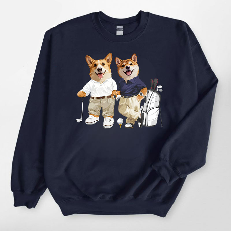 カスタムフワモコ部 　トレーナー   ゴルフ紳士    3頭デザイン251223-4