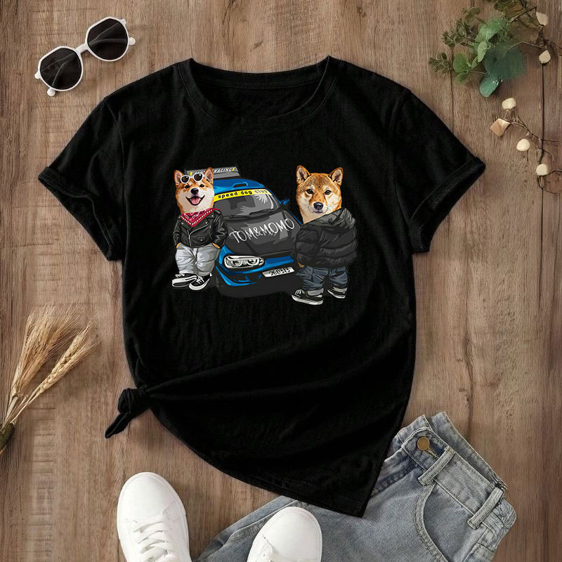 カスタムフワモコ部  プレミアムTシャツ  Speed  Club 2頭デザイン 260316-5