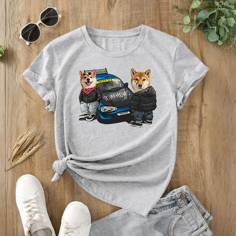 カスタムフワモコ部  プレミアムTシャツ  Speed  Club 2頭デザイン 260316-5