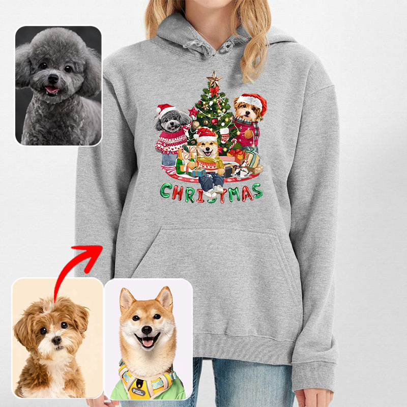 カスタムフワモコ部 　パーカー  Christmas   3頭デザイン251122-9