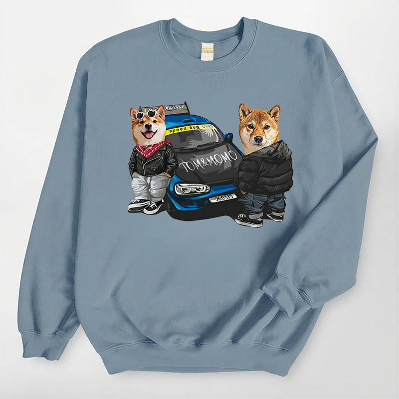 カスタムフワモコ部  トレーナー  Speed  Club  2頭デザイン260316-8