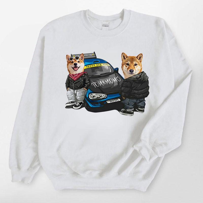 カスタムフワモコ部  トレーナー  Speed  Club  2頭デザイン260316-8