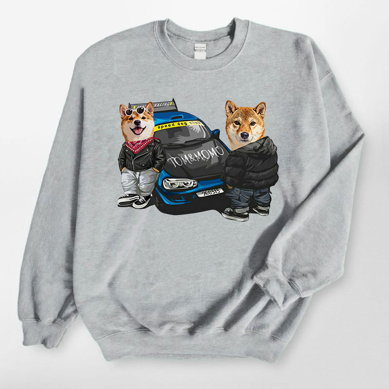 カスタムフワモコ部  トレーナー  Speed  Club  2頭デザイン260316-8