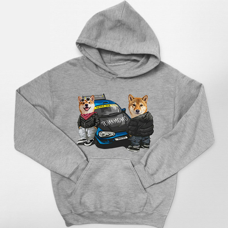 カスタムフワモコ部  パーカー Speed  Club  2頭デザイン260316-13