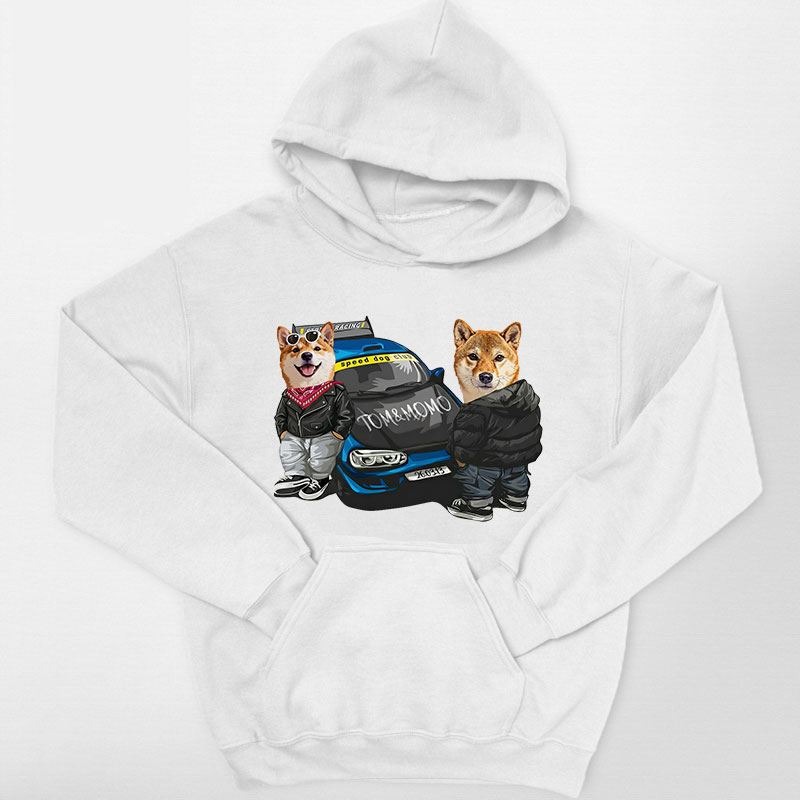 カスタムフワモコ部  パーカー Speed  Club  2頭デザイン260316-13