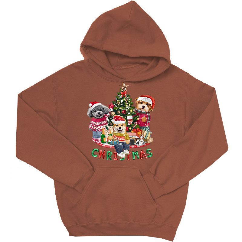 カスタムフワモコ部 　パーカー  Christmas   3頭デザイン251122-9