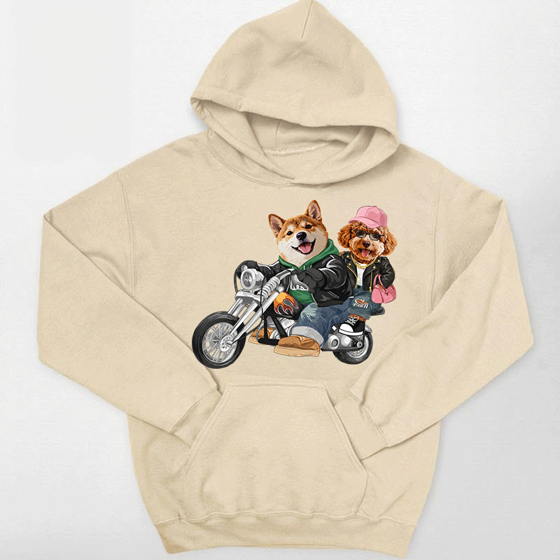 カスタムフワモコ部 　パーカー カップルバイク編  2頭デザイン 26121-10