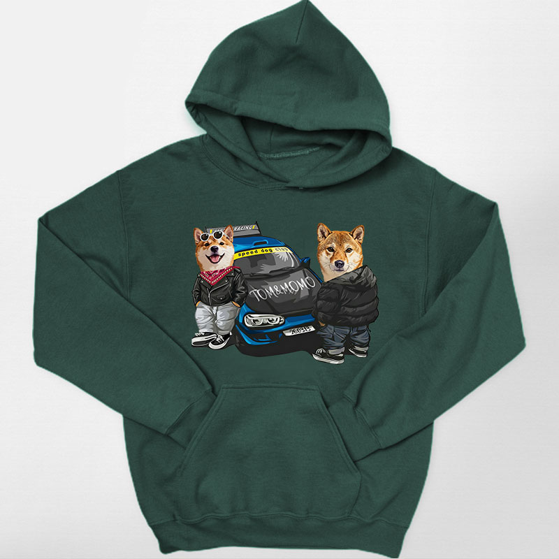 カスタムフワモコ部  パーカー Speed  Club  2頭デザイン260316-13