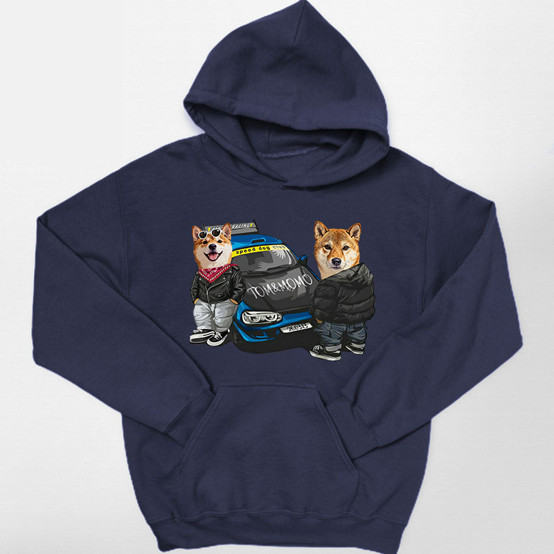 カスタムフワモコ部  パーカー Speed  Club  2頭デザイン260316-13