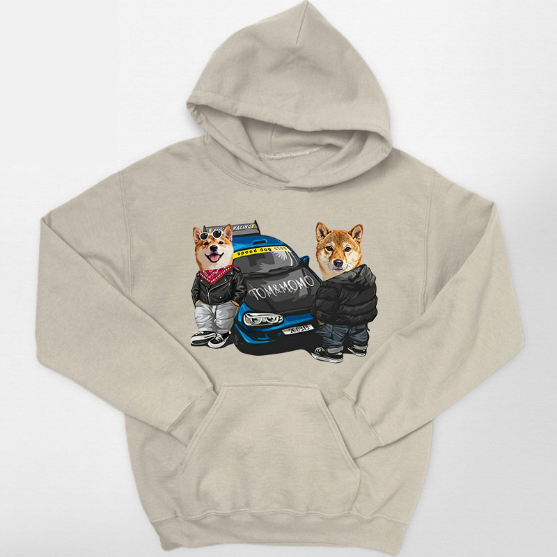 カスタムフワモコ部  パーカー Speed  Club  2頭デザイン260316-13