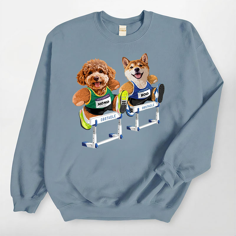 カスタムフワモコ部  トレーナー  ハドルチャレ  2頭デザイン260316-7