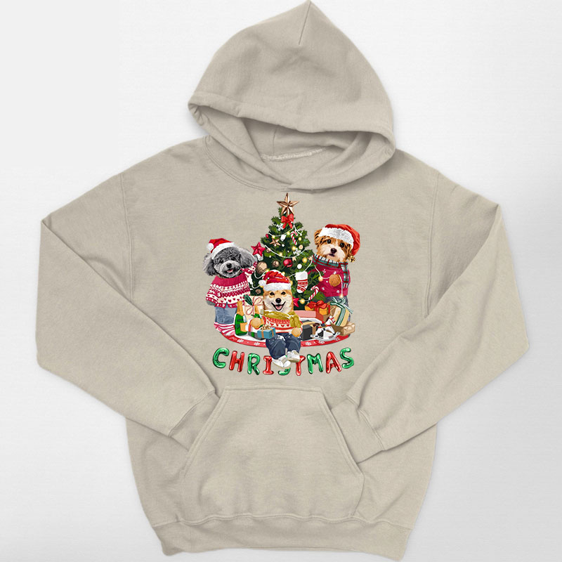 カスタムフワモコ部 　パーカー  Christmas   3頭デザイン251122-9