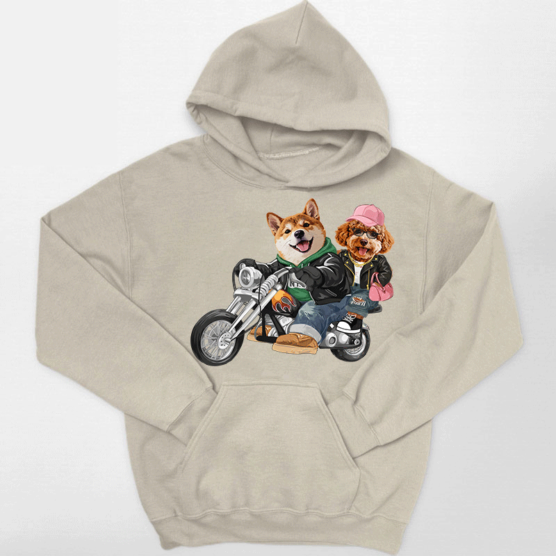 カスタムフワモコ部 　パーカー カップルバイク編  2頭デザイン 26121-10