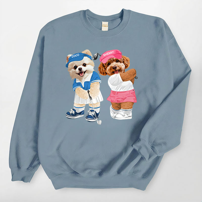 カスタムフワモコ部  パーカー  ピクニック 3頭デザイン26227-2