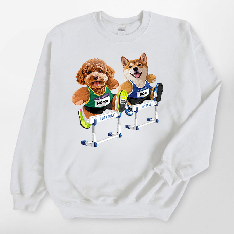 カスタムフワモコ部  トレーナー  ハドルチャレ  2頭デザイン260316-7