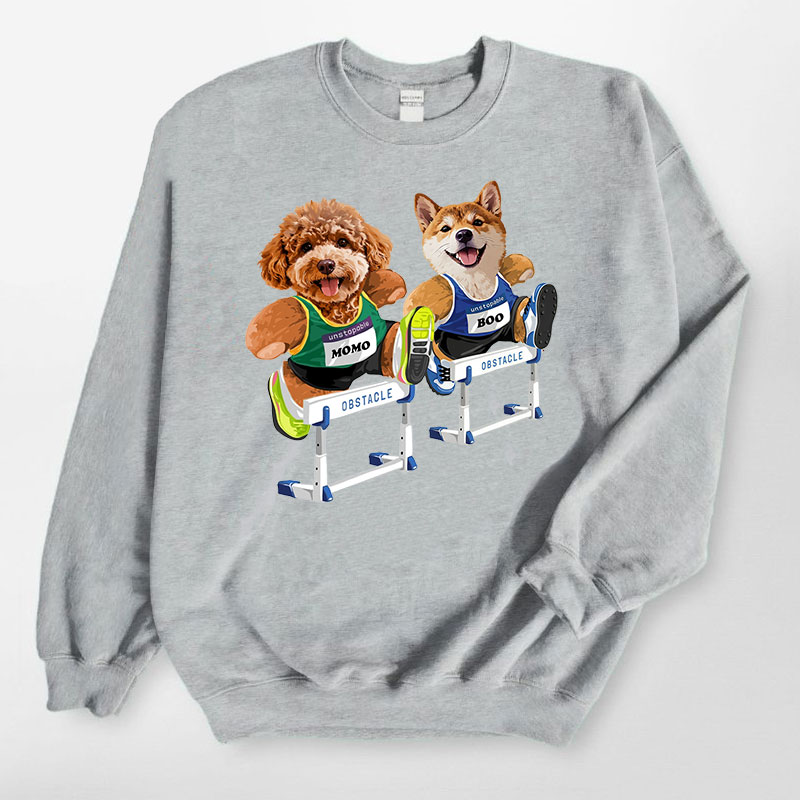 カスタムフワモコ部  トレーナー  ハドルチャレ  2頭デザイン260316-7