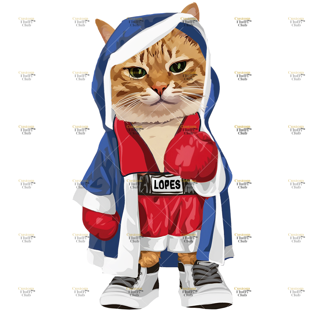 カスタムフワモコ部  プレミアムTシャツ  ボクシング  1頭デザイン 0416-1-1