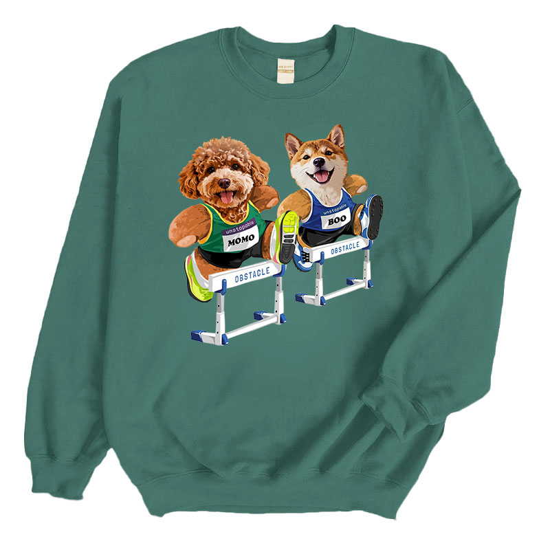 カスタムフワモコ部  トレーナー  ハドルチャレ  2頭デザイン260316-7