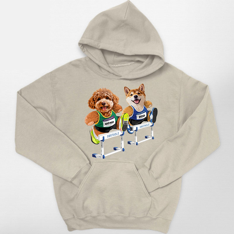 カスタムフワモコ部  パーカー  ハドルチャレ  2頭デザイン260316-14