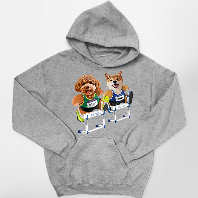 カスタムフワモコ部  パーカー  ハドルチャレ  2頭デザイン260316-14