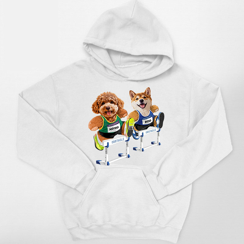 カスタムフワモコ部  パーカー  ハドルチャレ  2頭デザイン260316-14