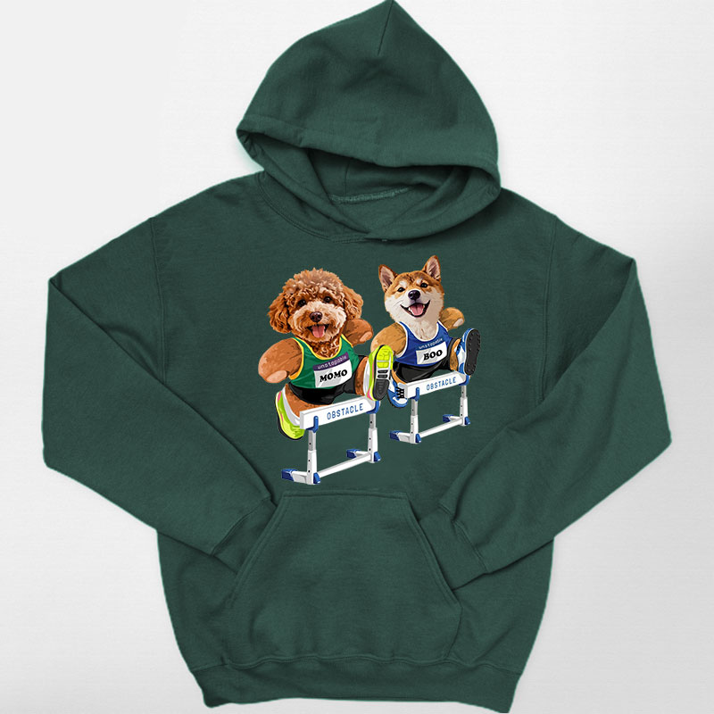 カスタムフワモコ部  パーカー  ハドルチャレ  2頭デザイン260316-14