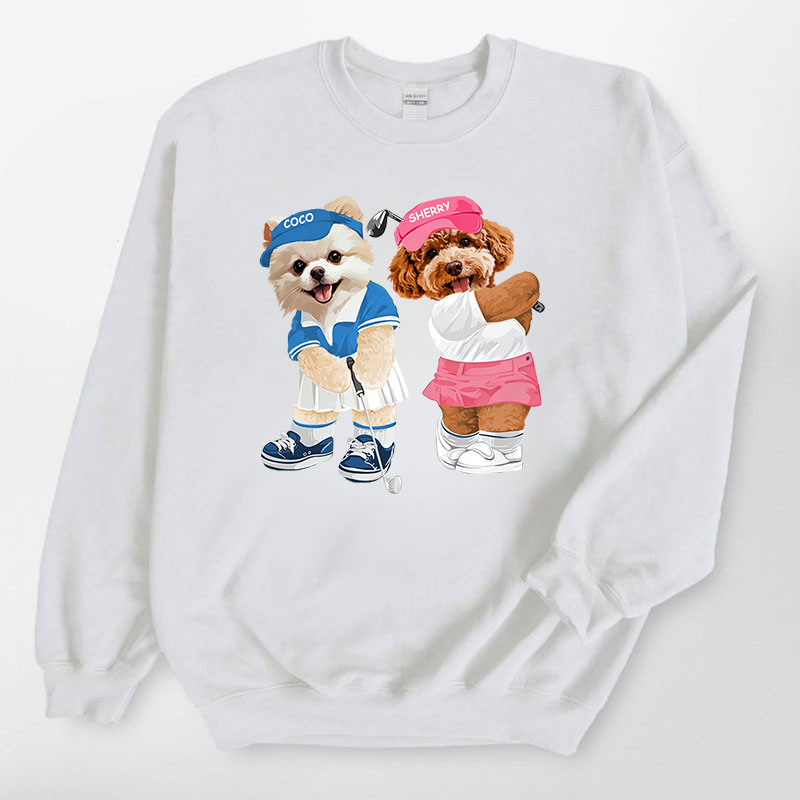 カスタムフワモコ部  パーカー  ピクニック 3頭デザイン26227-2