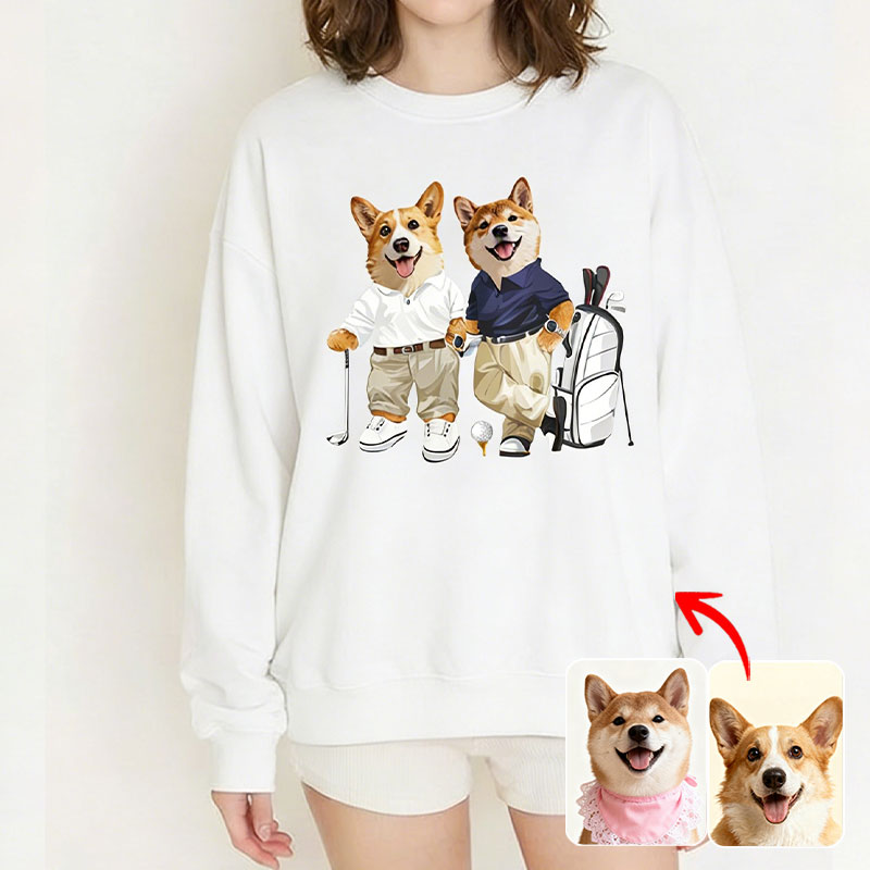 カスタムフワモコ部 　トレーナー   ゴルフ紳士    3頭デザイン251223-4