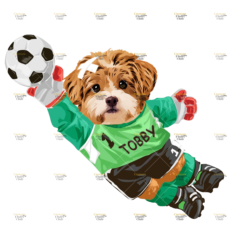 カスタムフワモコ部  プレミアムTシャツ  GOAL!! 1頭デザイン 0426-1-3