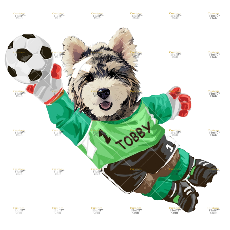 カスタムフワモコ部  プレミアムTシャツ  GOAL!! 1頭デザイン 0426-1-3