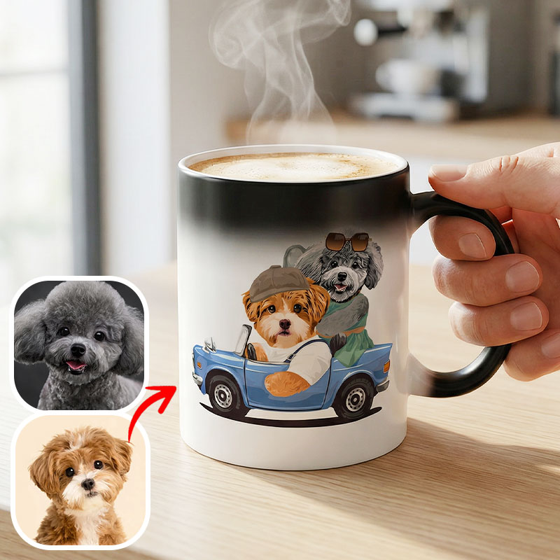 カスタムフワモコ部 　色が変わるマグカップ   【2頭デザイン】260205-5