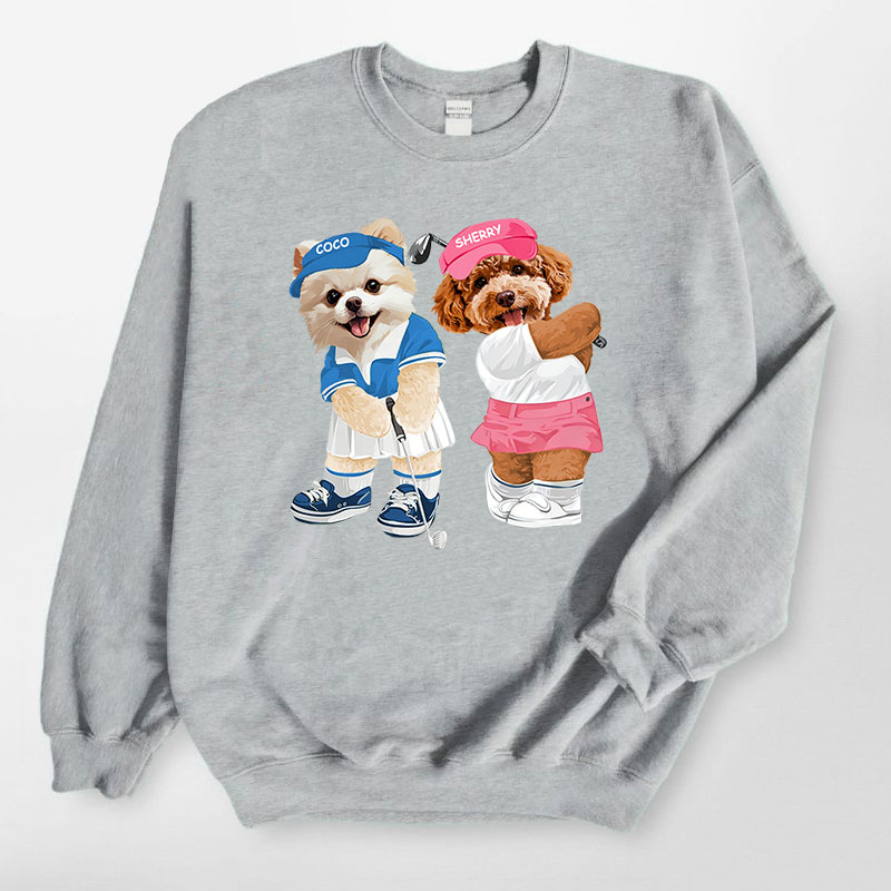 カスタムフワモコ部  パーカー  ピクニック 3頭デザイン26227-2