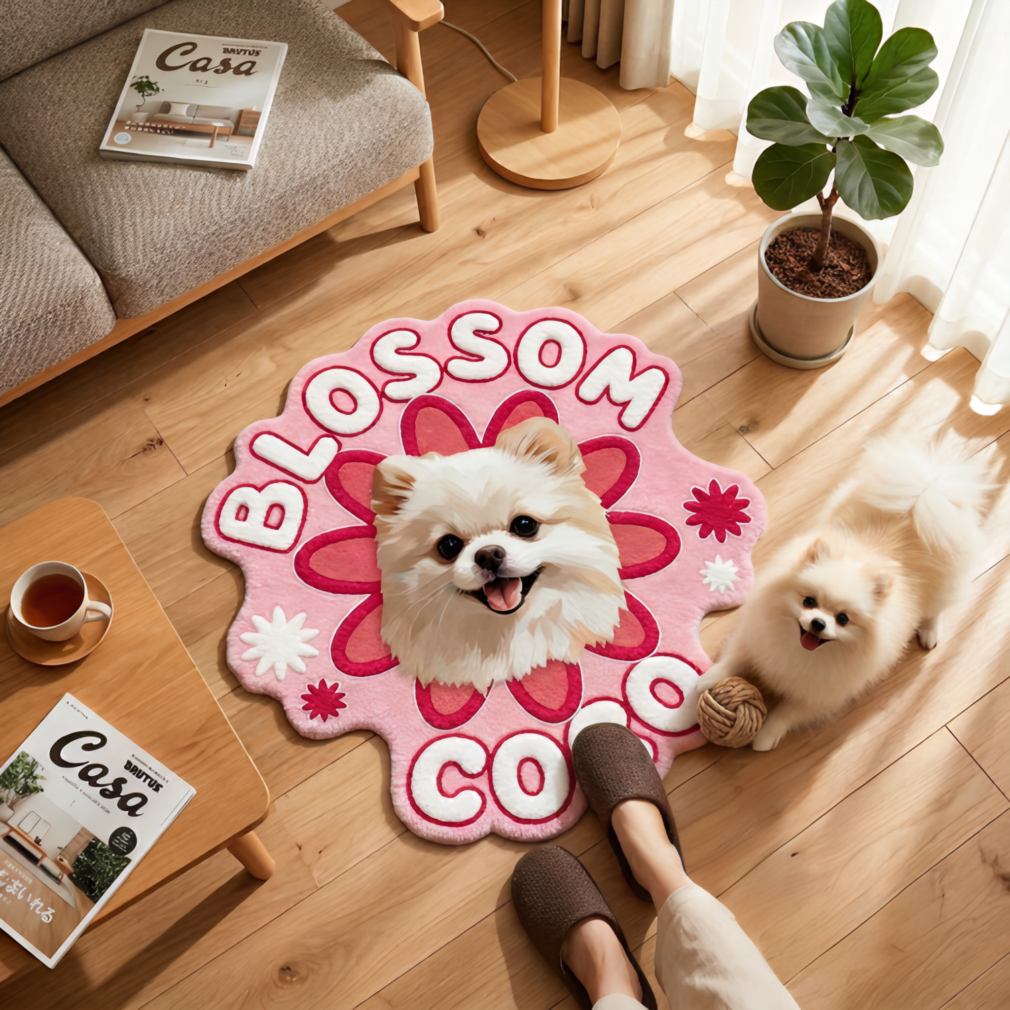 カスタムフワモコ部  不規則形状マット 【1頭デザイン】260323-7