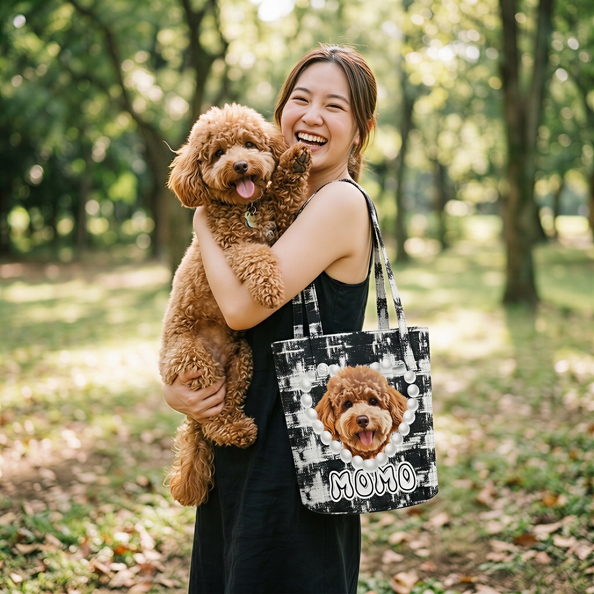 カスタムフワモコ部  バケットバッグ 【1頭デザイン】260401-9