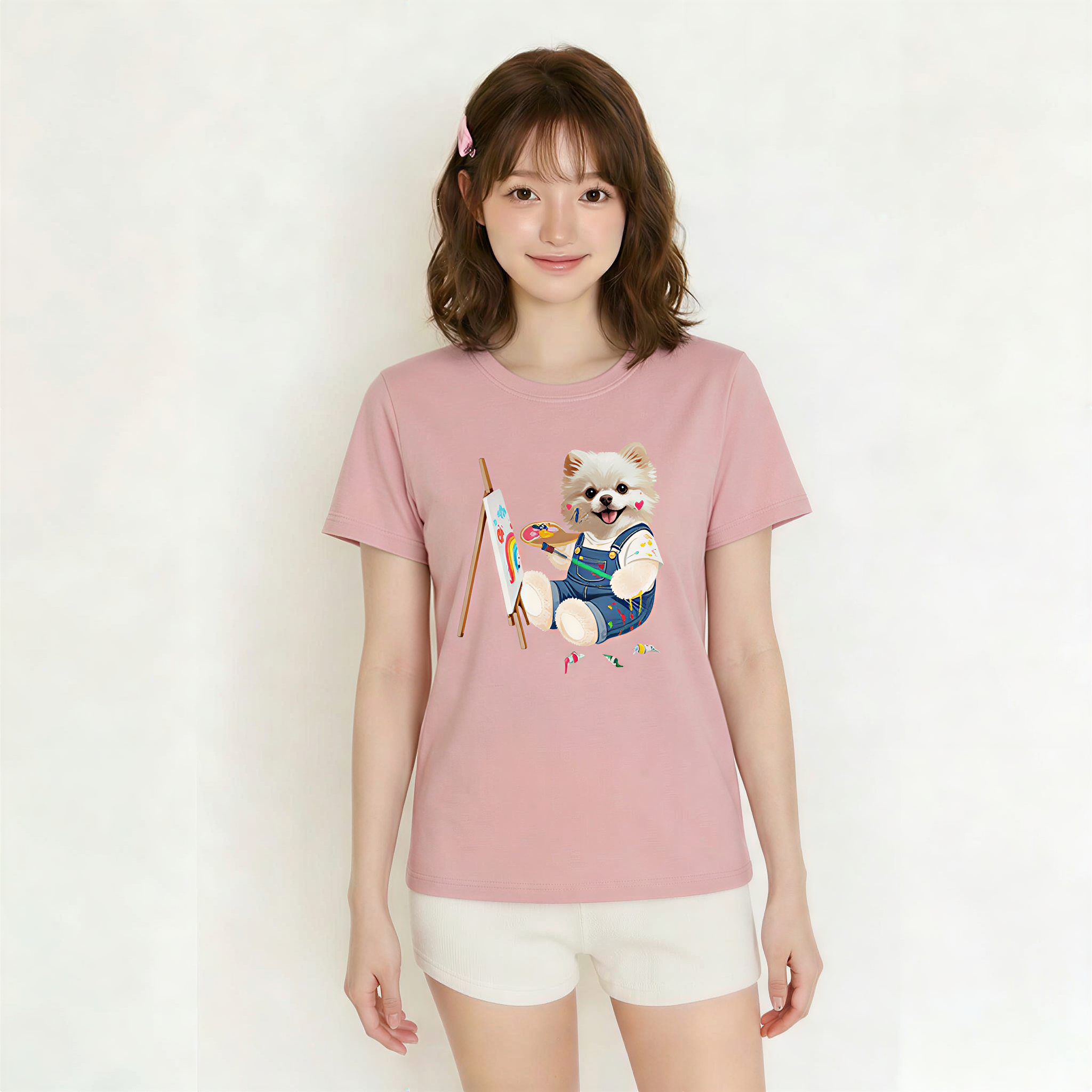 カスタムフワモコ部  プレミアムTシャツ  アトリエ日和   1頭デザイン 260316-3