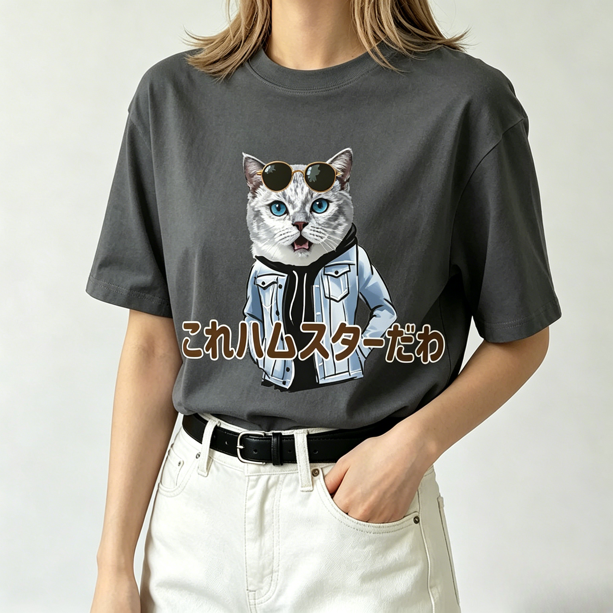 カスタムフワモコ部 これハムスターだわ プレミアムTシャツ  1頭デザイン 260520-10