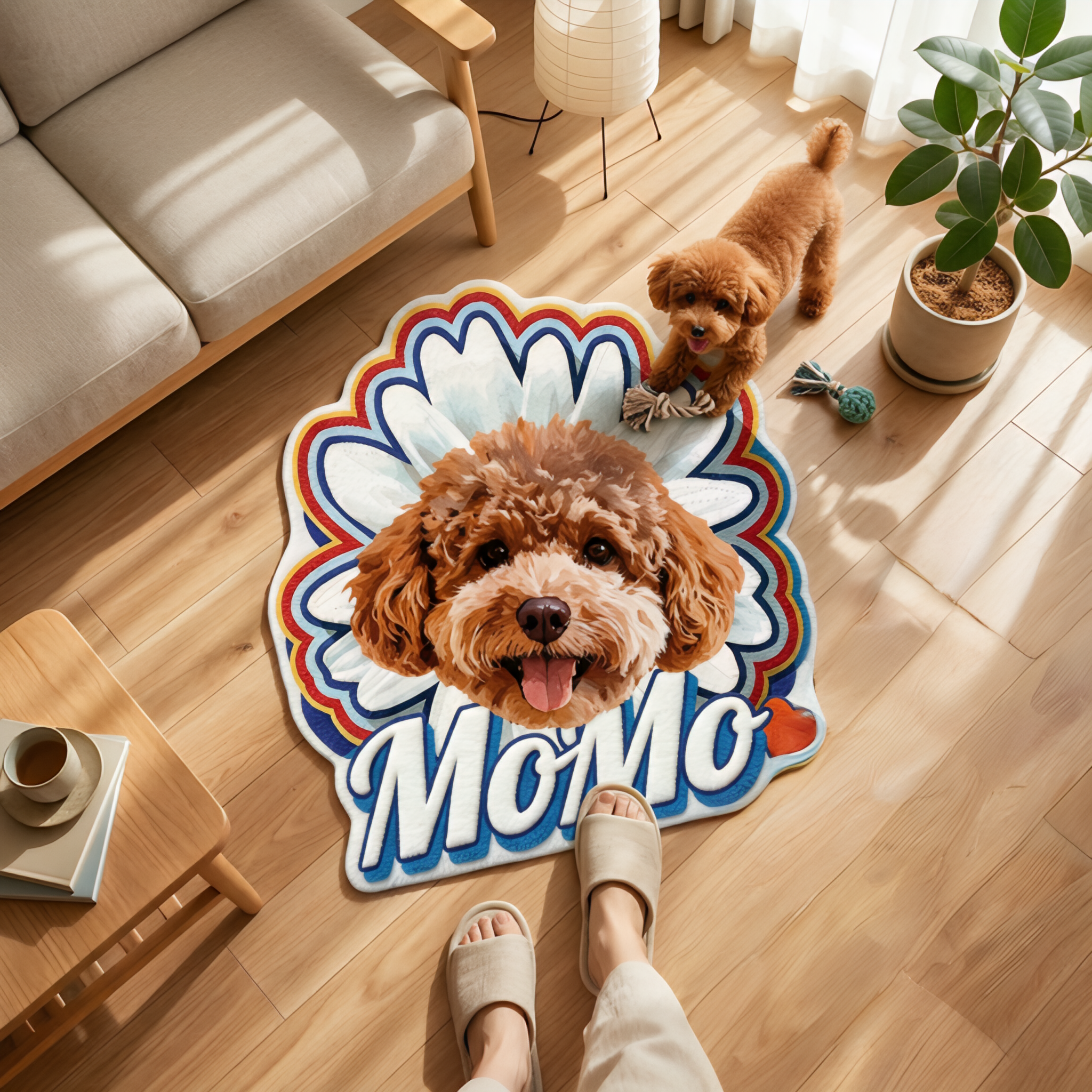 カスタムフワモコ部  不規則形状マット 【1頭デザイン】260323-9