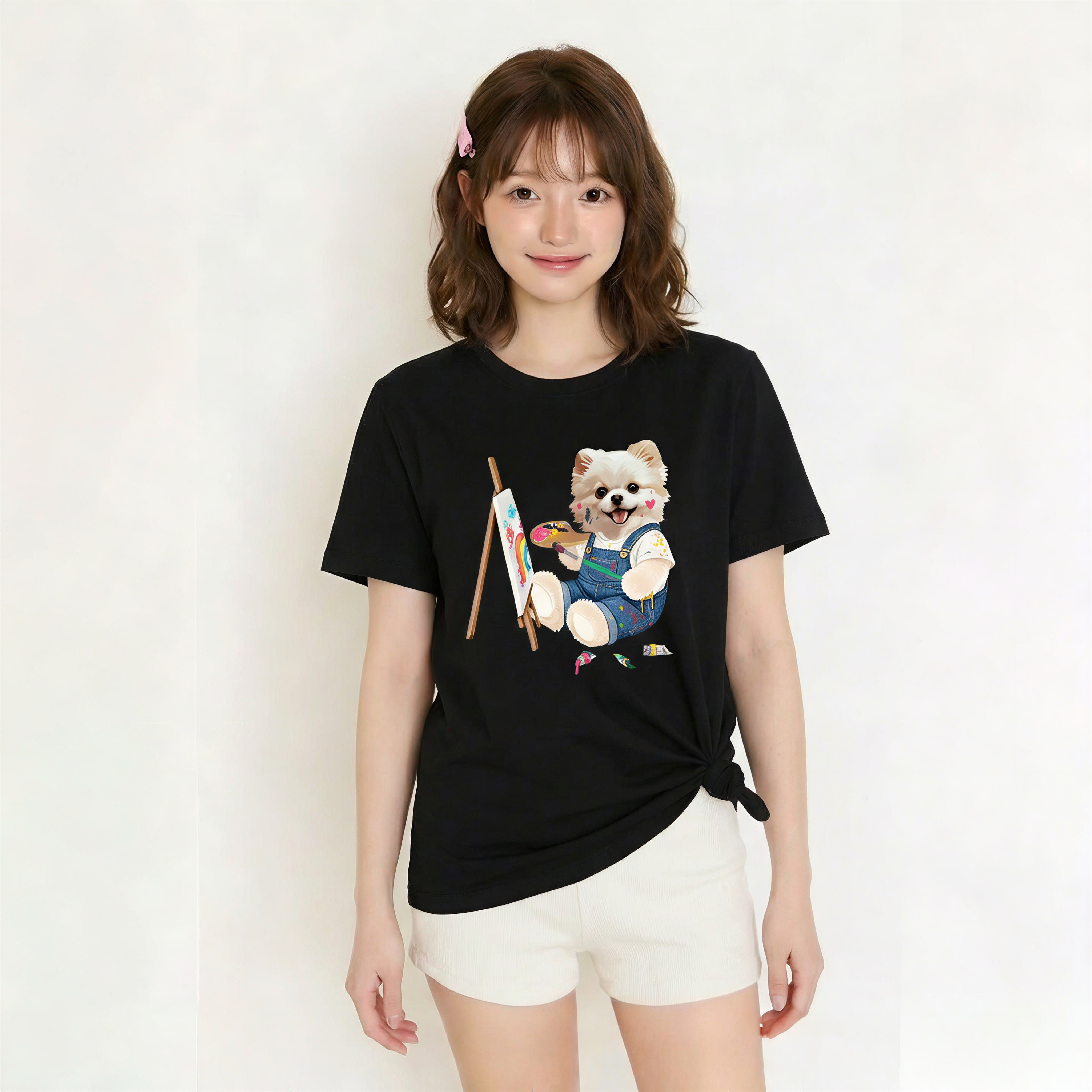 カスタムフワモコ部  プレミアムTシャツ  アトリエ日和   1頭デザイン 260316-3