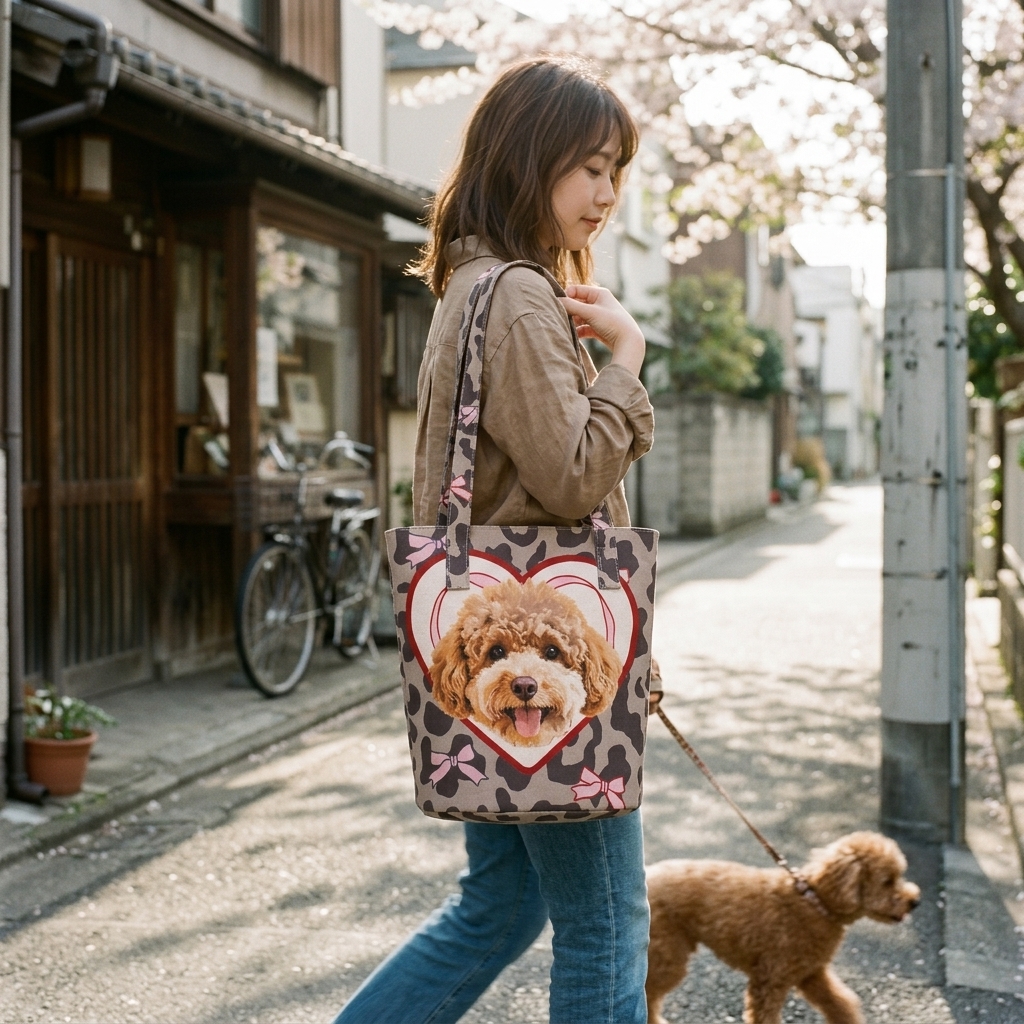 カスタムフワモコ部  バケットバッグ 【1頭デザイン】260401-5