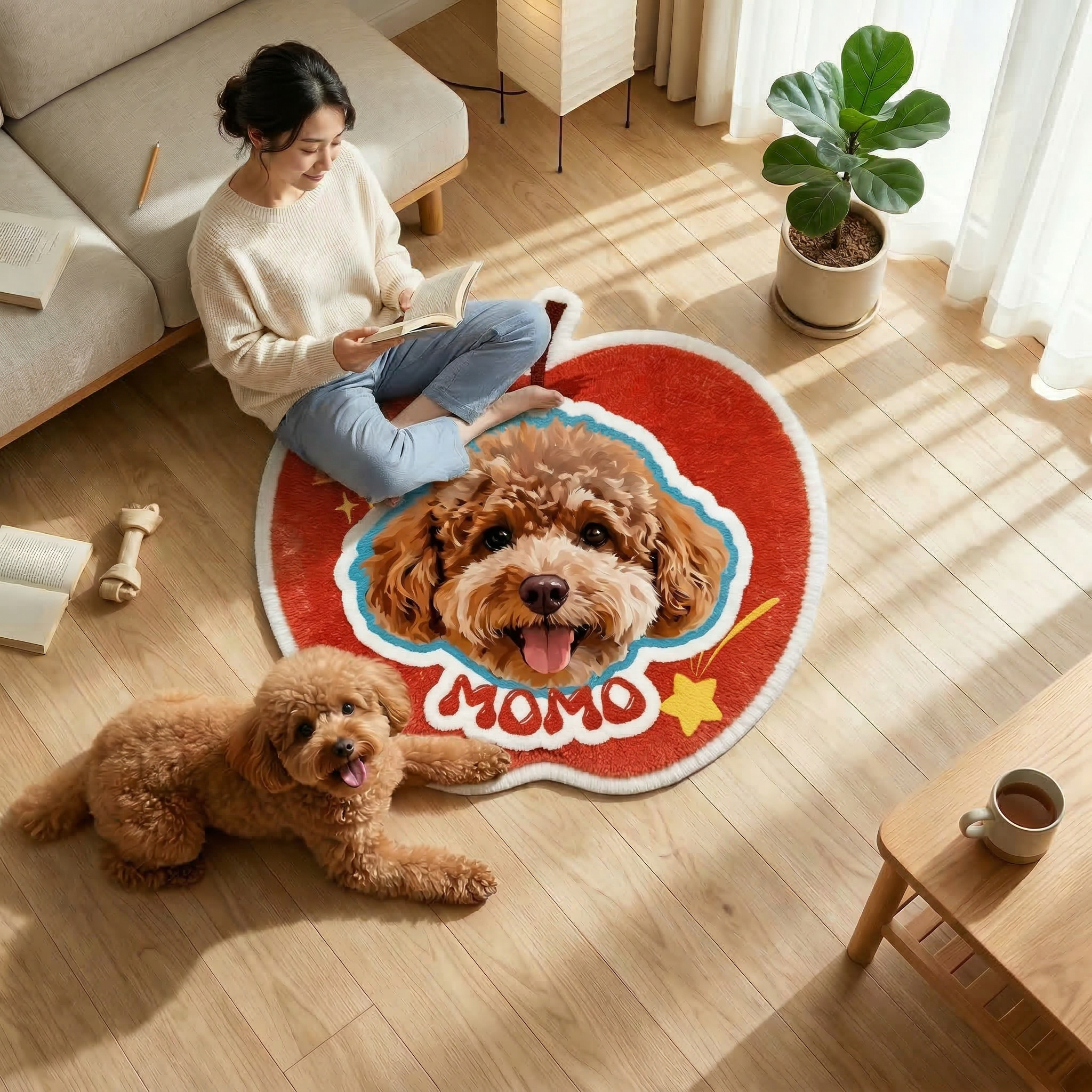 カスタムフワモコ部  不規則形状マット 【1頭デザイン】260323-8