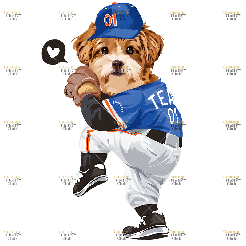 カスタムフワモコ部  2way ショルダートートバッグ 野球ピッチャー0308-1-4