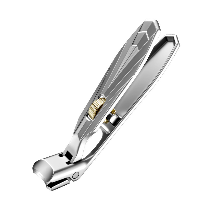 Stainless Steel Nail Clippers with Splash Guard: Large Opening for Thick & Ingrown Toenails & Foot Care