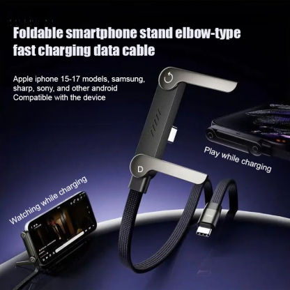 【Stand + Charging Cable】Two-in-One Foldable 240W Fast Charging Cable