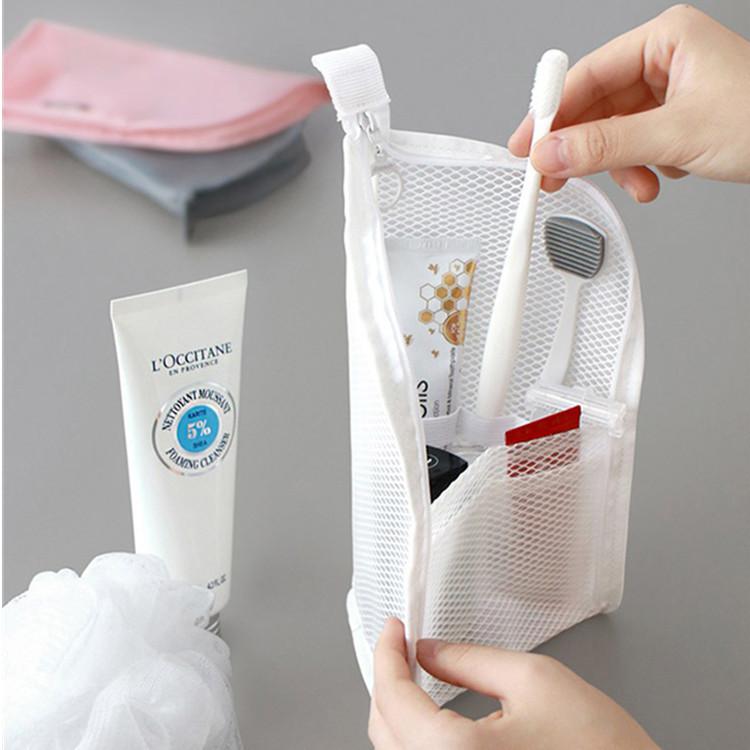 Standing Travel Makeup Bag: Waterproof Upright Toiletry Organizer & Compact Travel Vanity